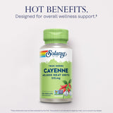 SOLARAY Cayenne cápsulas, envase reciclado post-consumo, opción sostenible.