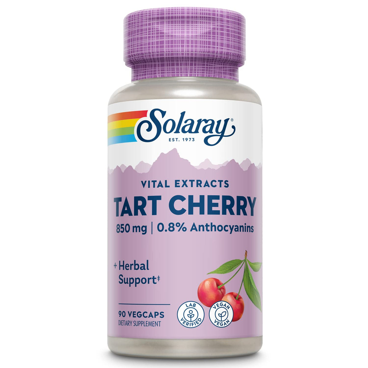 Solaray Tart Cherry extracto en botella para apoyo antioxidante diario