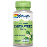 SOLARAY Chickweed: botella de cápsulas para apoyar la digestión diaria.