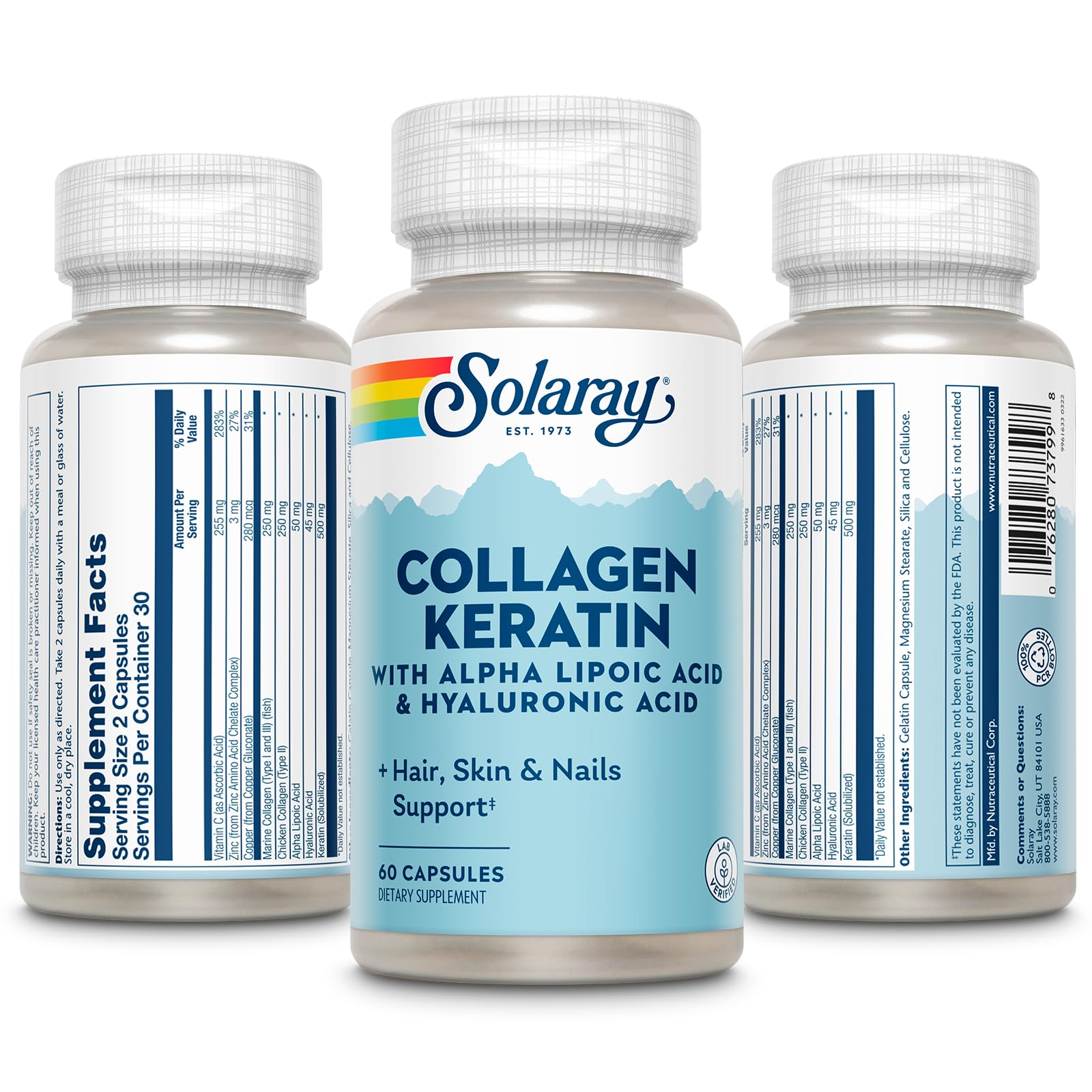 SOLARAY Colágeno Keratina: uso diario recomendado para bienestar general
