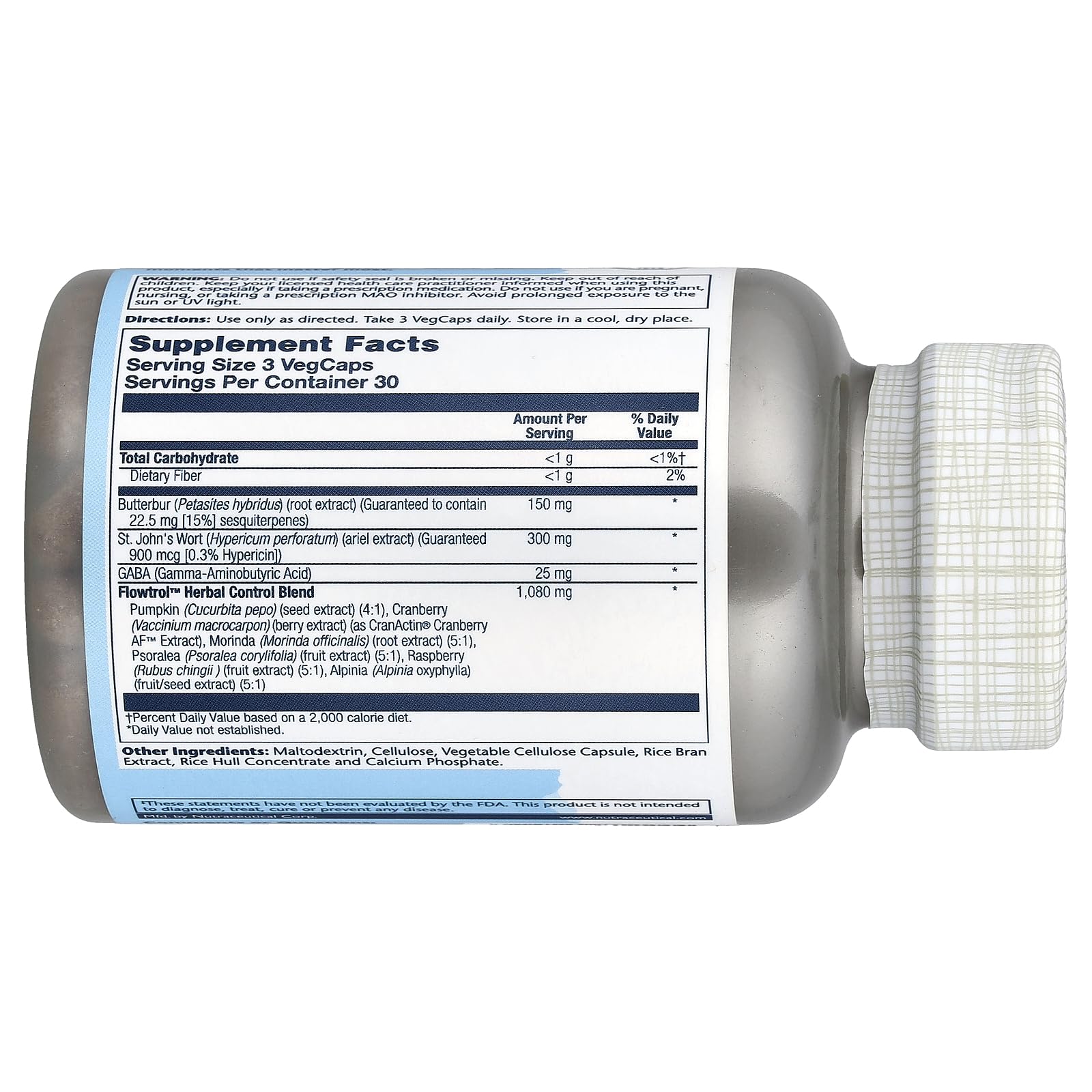 SOLARAY Continence Max envase carton: rutina facil de incorporar