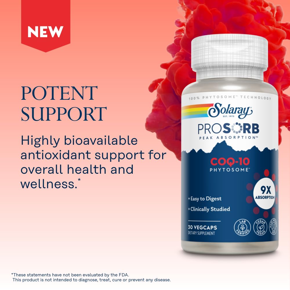 SOLARAY CoQ-10 Phytosome envase reciclable, opción ecológica