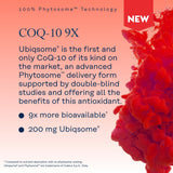 SOLARAY CoQ-10 Phytosome etiqueta detalle con información y sello