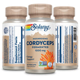 SOLARAY Cordyceps frasco de 60 cápsulas para consumo diario