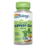 Cápsulas SOLARAY de corteza de olmo resbaladizo, 400 mg, para uso diario.