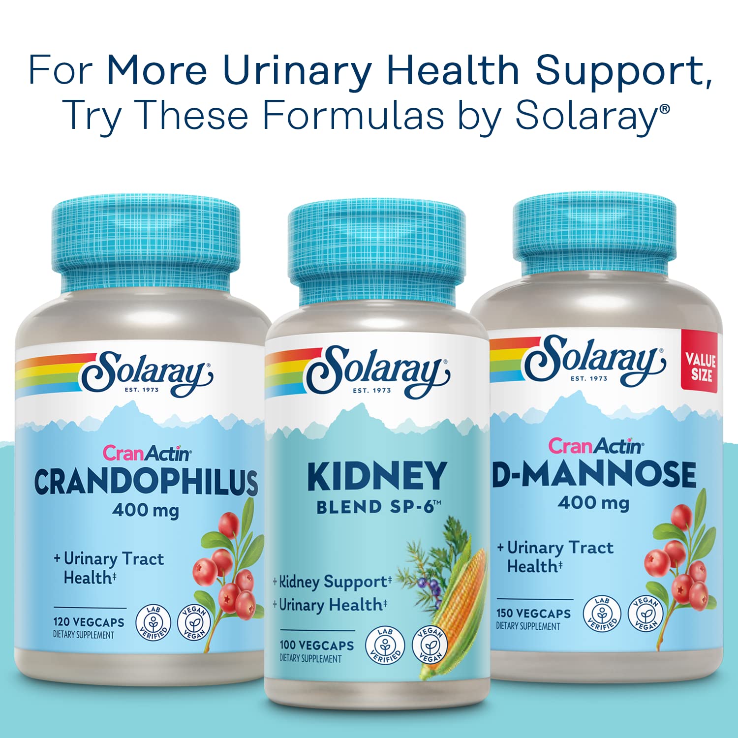 Solaray Cranactin: cápsulas en mano, ideal para la rutina diaria.