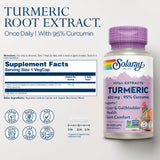 SOLARAY Curcumina 600mg etiqueta detalle: detalles de ingredientes para confianza.
