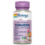 SOLARAY Curcumina 600mg frontal: cápsulas doradas para uso diario.