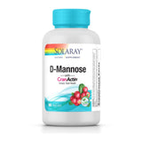 SOLARAY D-Mannosa con CranActin en botella, posible apoyo a la salud urinaria