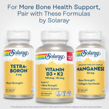 Capsulas veganas SOLARAY D3 K2 sin soja para conveniencia.