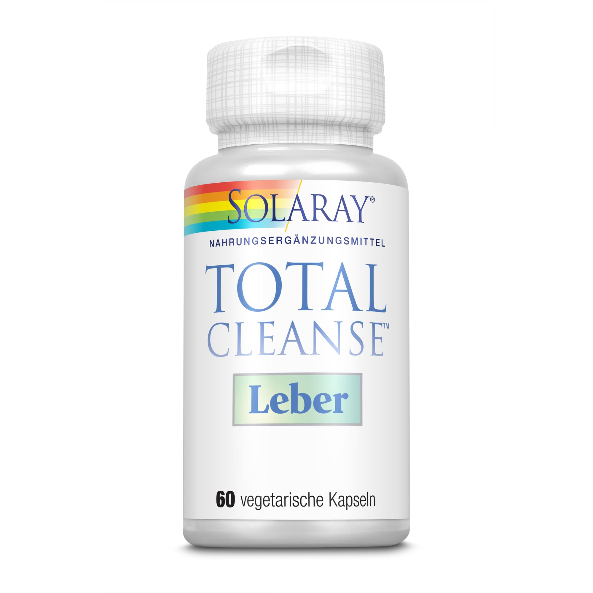 SOLARAY Desintoxicación Total del Hígado: etiqueta frontal con lista de ingredientes herbales