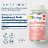 SOLARAY DIM Supreme, ingredientes DIM y brócoli para un soporte avanzado.
