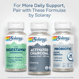 SOLARAY envase de 90 cápsulas vegetales, respaldo de experiencia.