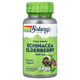 Cápsulas SOLARAY equinácea y saúco en bote para uso diario.
