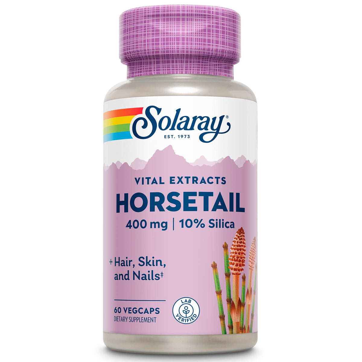 SOLARAY extracto de cola de caballo – botella para apoyo diario de bienestar
