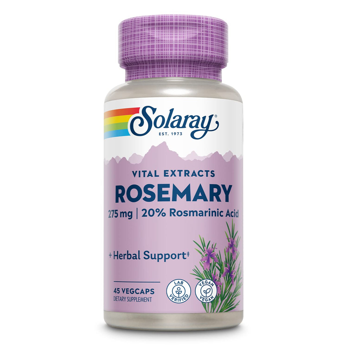 SOLARAY extracto de romero 275 mg en botella plástica: posible claridad mental
