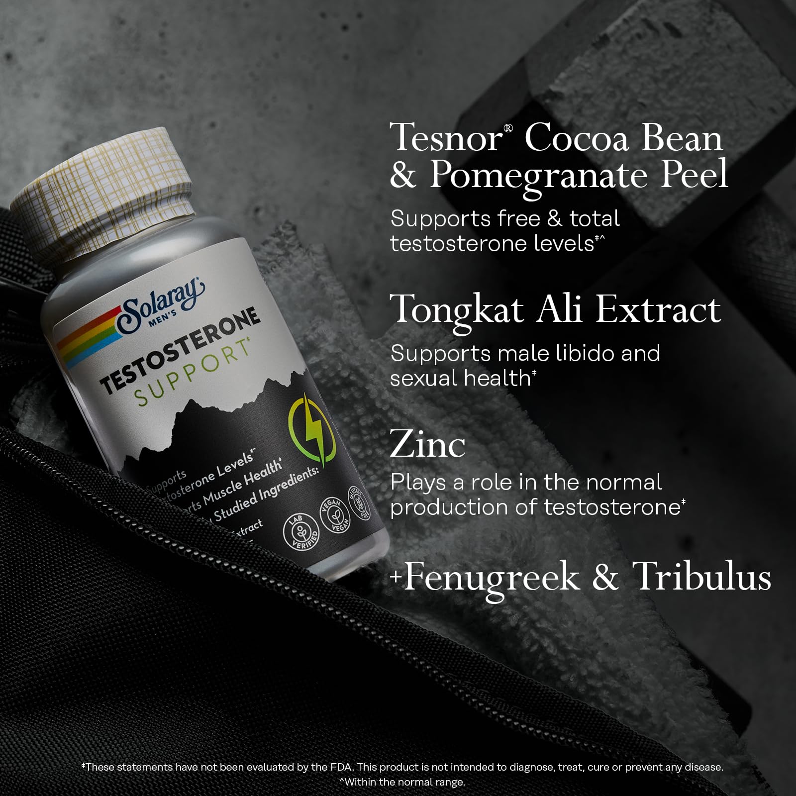 SOLARAY fenogreco y tribulus: complemento herbal para bienestar general