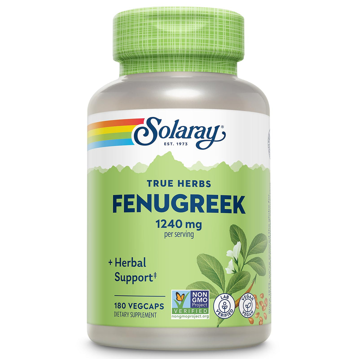 SOLARAY fenogreco cápsulas: suplemento herbal diario para bienestar general