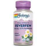 SOLARAY Feverfew Extract envase: apoyo para la comodidad diaria y circulación.