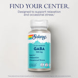 GABA de cebada fermentada de SOLARAY, fuente natural para apoyo general.