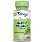 SOLARAY bulbo de ajo y hoja de perejil en botella, posible apoyo cardiovascular