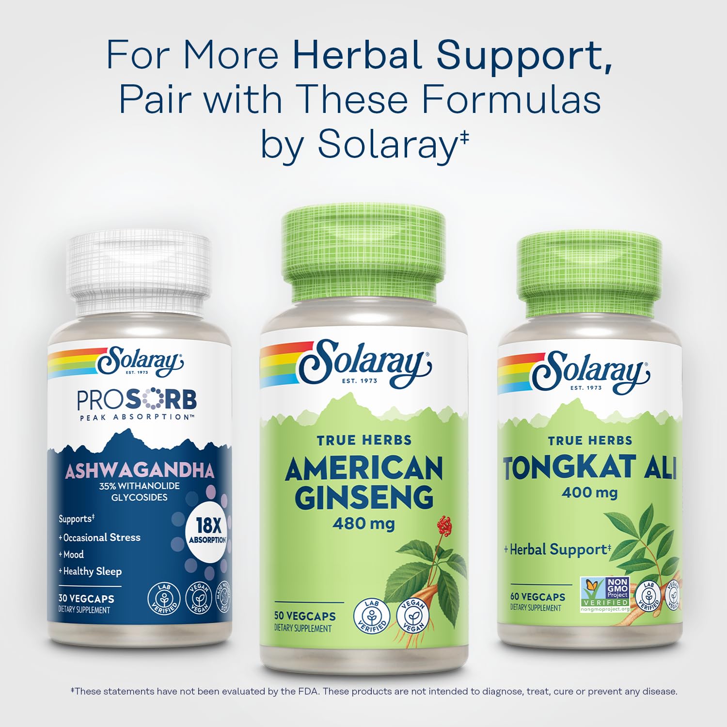 SOLARAY ginseng americano 480 mg, envase reciclable: experiencia diaria sin complicaciones.