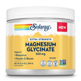 SOLARAY glicinato de magnesio 500 mg polvo en envase, soporte muscular y óseo.