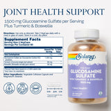 SOLARAY Glucosamine Sulfate 1500mg: cápsulas fáciles de tragar para movilidad diaria