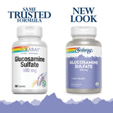 SOLARAY glucosamina sulfato 500 mg, cápsulas cerca, apoyo a la flexibilidad del tejido.