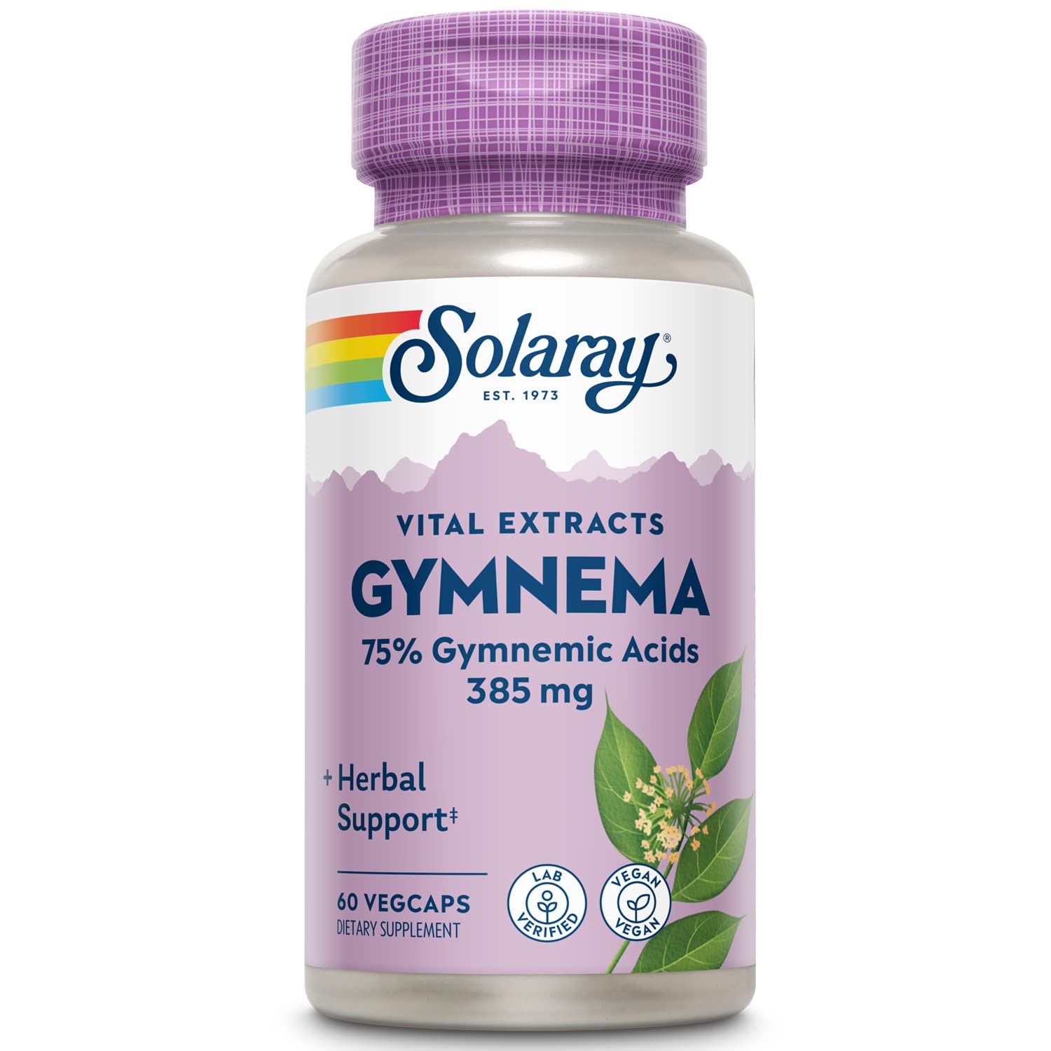 SOLARAY Gymnema hoja cápsula: suplemento vegetariano para uso diario