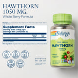 SOLARAY Hawthorn Cápsulas Veganas: cápsulas fáciles de tragar para la rutina diaria