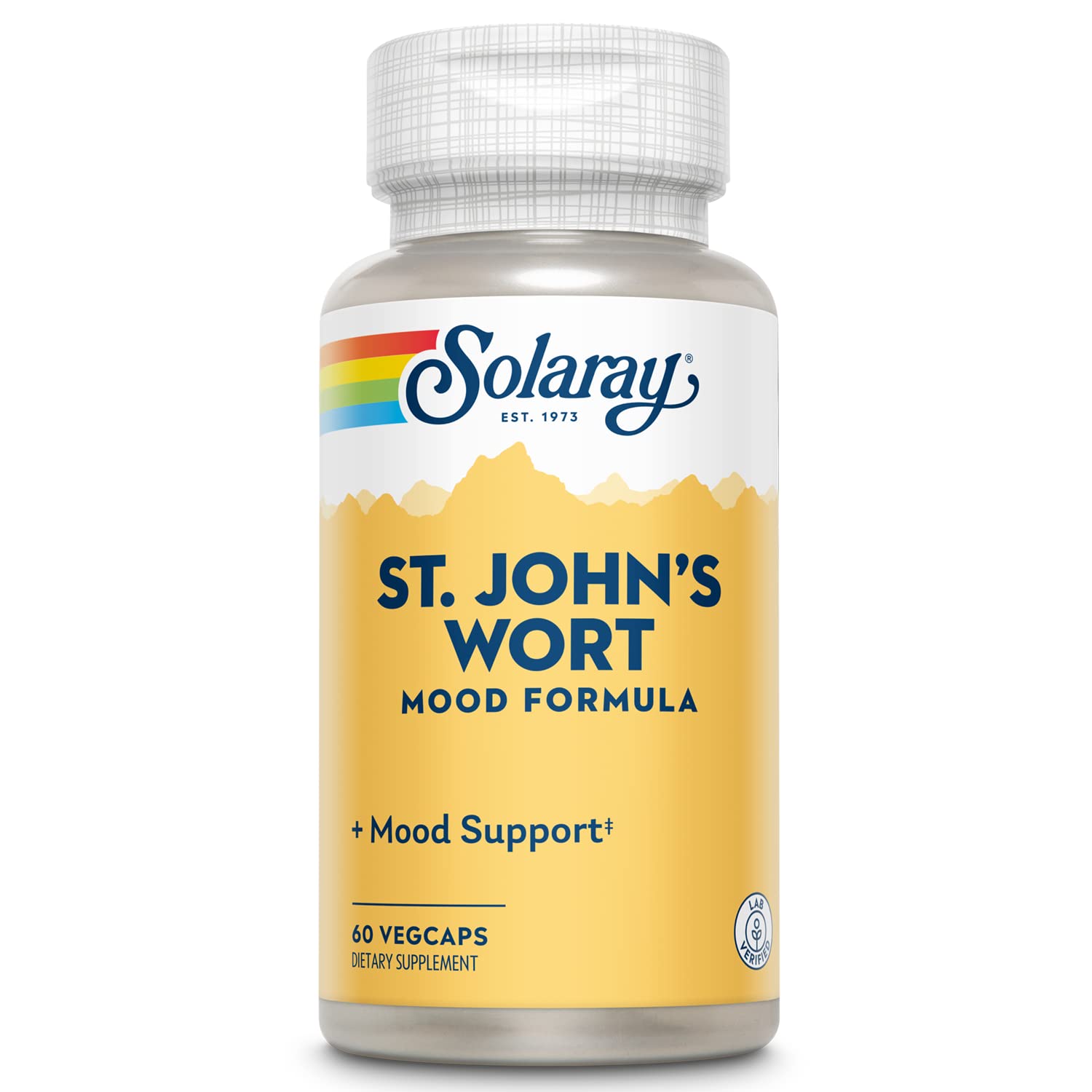 SOLARAY Hierba de San Juan en botella de cápsulas 900 mg para bienestar diario