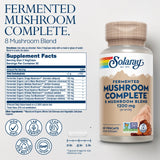 SOLARAY Hongo Fermentado Completo: cápsulas fáciles de tragar para conveniencia diaria.