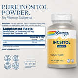 SOLARAY Inositol porción de 1/4 cucharadita para mezclar