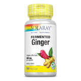 SOLARAY jengibre fermentado cápsulas; apoyo digestivo potencial y energía diaria.