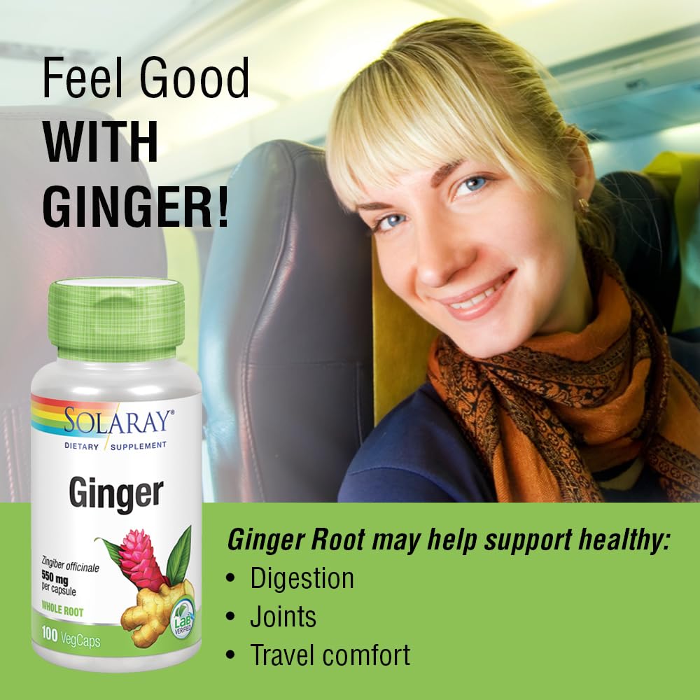 SOLARAY jengibre raíz 1100mg raíz fresca lista para infusión