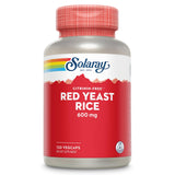 SOLARAY Levadura Roja de Arroz botella frente, posible apoyo a la salud circulatoria