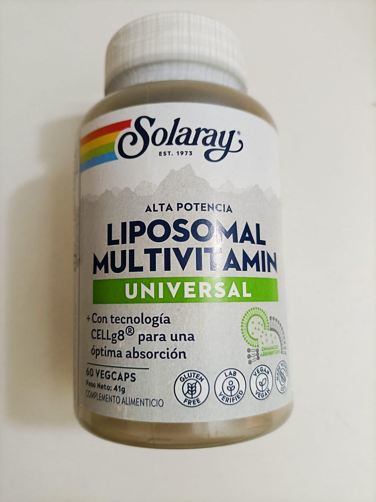 SOLARAY Liposomal Multivitamin, botella, posible absorción mejorada