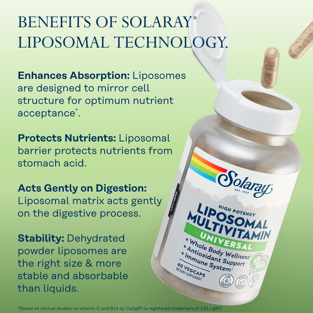 Envase PCR reciclado para SOLARAY Liposomal Multivitamin