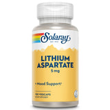 SOLARAY Lithium Aspartate bote: refuerzo diario de minerales para el equilibrio.