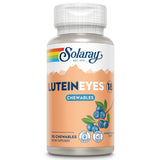 SOLARAY Luteína masticable para ojos, empaque sostenible y práctico.