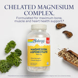 SOLARAY Magnesium Asporotate 400 mg cápsulas, cápsulas fáciles de tomar para uso diario.