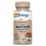SOLARAY Maitake: botella de 60 cápsulas veganas para apoyo nutricional diario