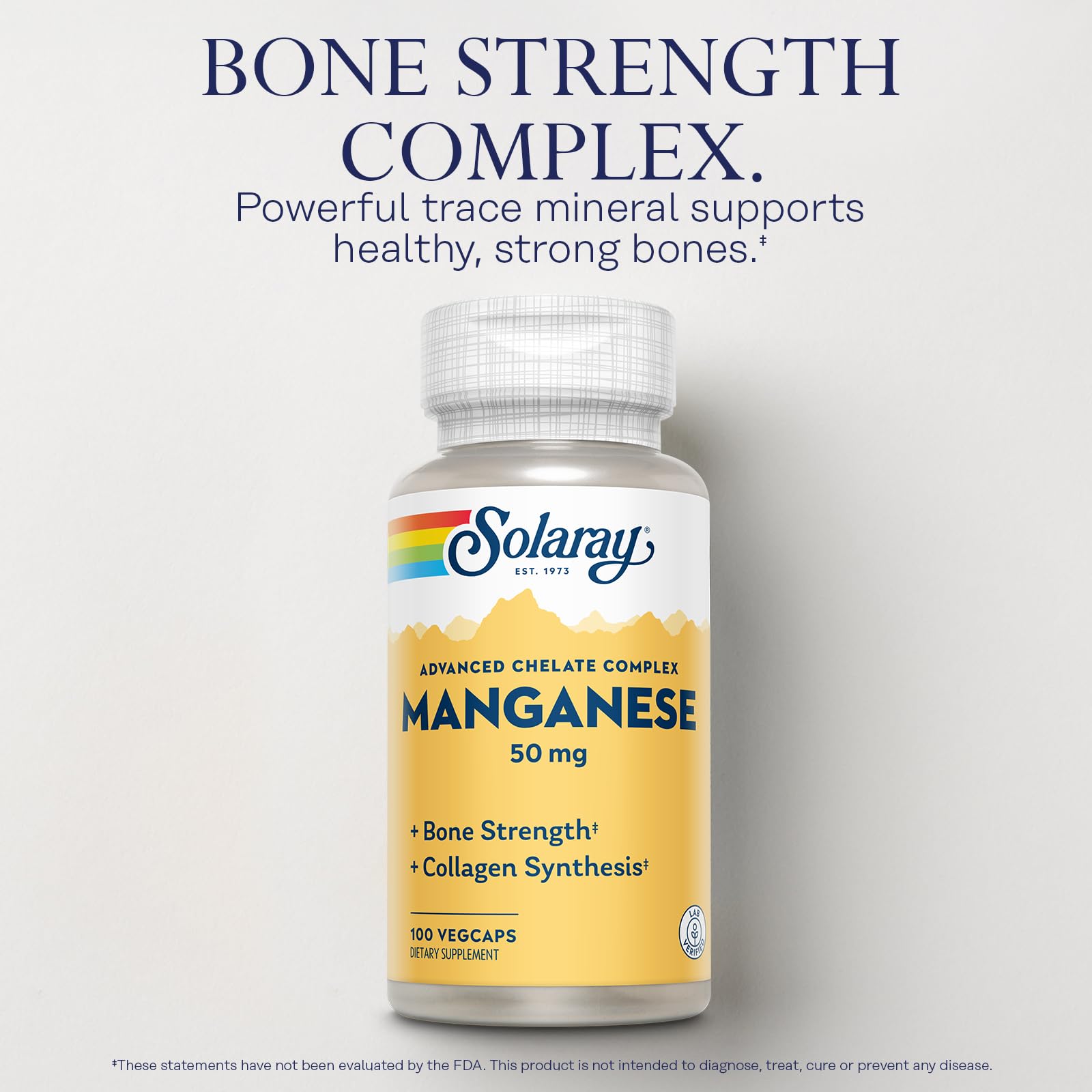 SOLARAY manganeso, base de arroz para soporte nutricional.