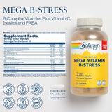 SOLARAY Mega Vitamina B-Stress, comprimidos: dosis diaria para bienestar general.