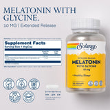 SOLARAY Melatonina 10 mg, etiqueta detallada para verificar ingredientes y pureza.