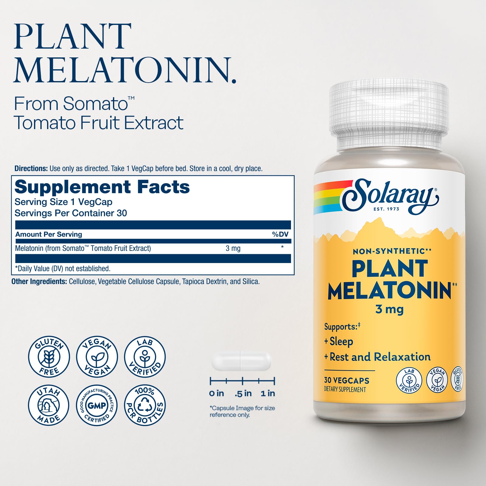 SOLARAY Somato: extracto de tomate para apoyo natural al descanso