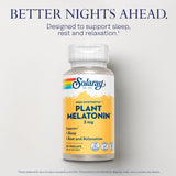 SOLARAY Melatonina vegana en cápsulas, 3 mg por porción para descanso