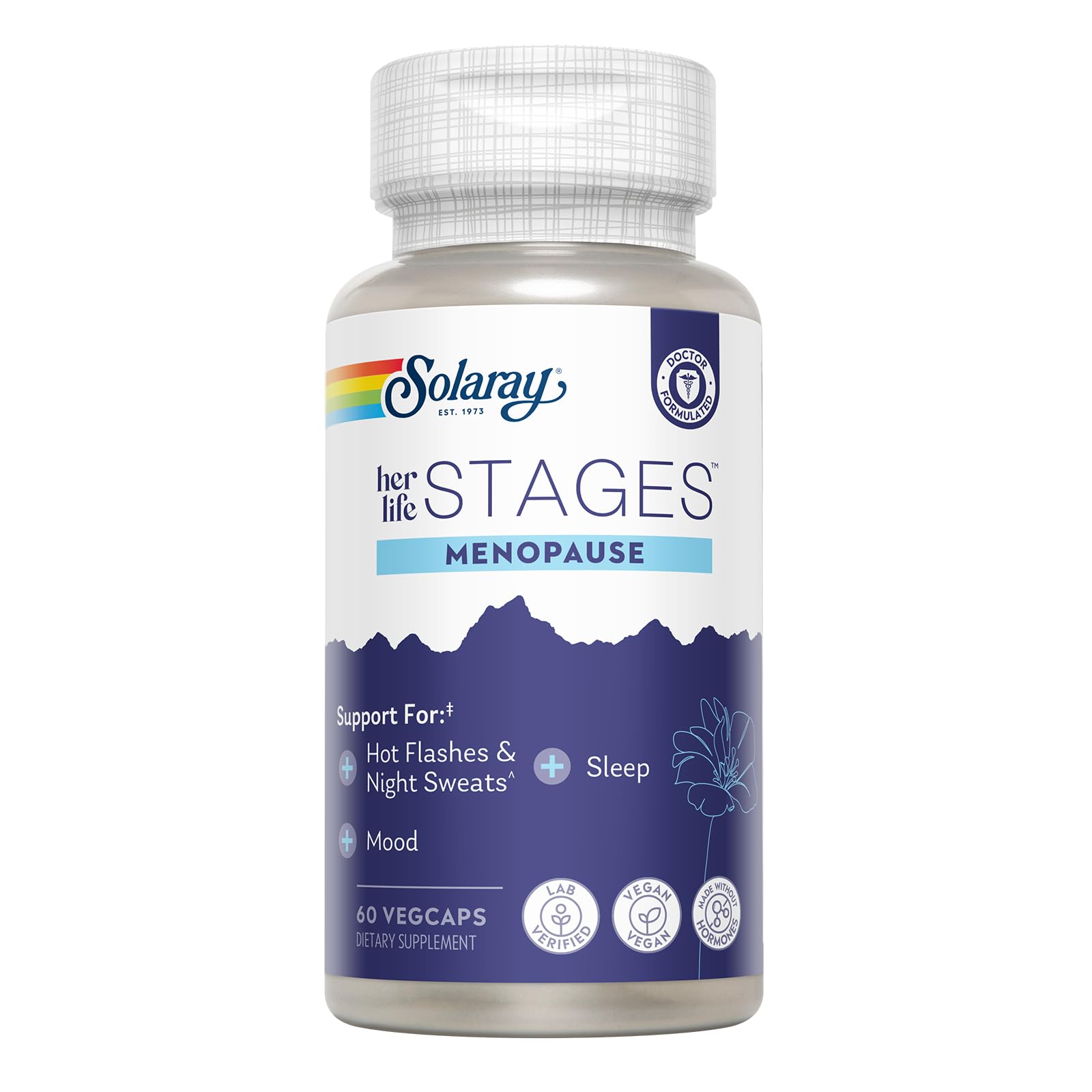 SOLARAY Menopausia: apoyo para sofocos y sudores nocturnos, confort diario.