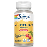 SOLARAY Metil B12, botella cereza, apoyo diario de energía y concentración.